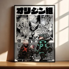My Hero Academia Deku Bakugo Todoroki Anime Poster MHA Wall Art Print Gift