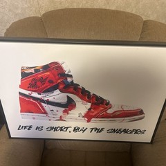 Notoriart Newspaper Clipping Sneaker Urban Style Canvas Wall Art