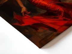 Canvas Sexy Woman Red Dress Oil Painting Romantic Living Bedroom Office Print