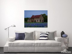 Photography Print Texas Bluebonnets, The Bluebonnet House Marble Falls Texas