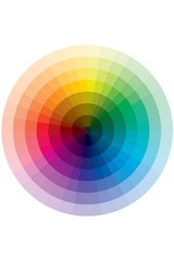 Spectrum Color Wheel Graduation from Black to White Art Print Poster 12×18