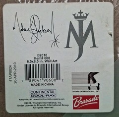 Michael Jackson King of Pop Bravado 2010 6.5″ X 8.5″ Wood Wall Plaque Sealed