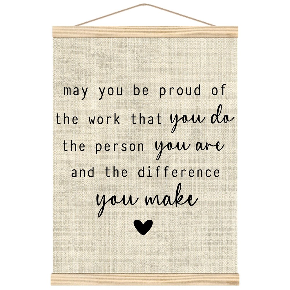 Inspirational Poster Hanger Frame For Office,Positive Affirmations Wooden Pos…