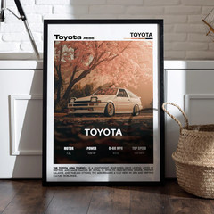 Toyota AE86 Trueno Poster JDM Drift Car Garage Wall Art Print