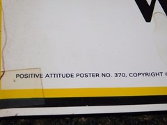 VINTAGE 22″ X 14″ POSITIVE ATTITUDE POSTER 1979 EVERY JOB IS A SELF PORTRAIT