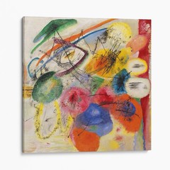 Black Lines by Kandinsky Abstract Paintings Square Canvas Wall Art Print