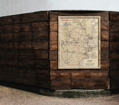 Operation Overlord Map 1944 WWII Historic Military War Battle Campaign Poster