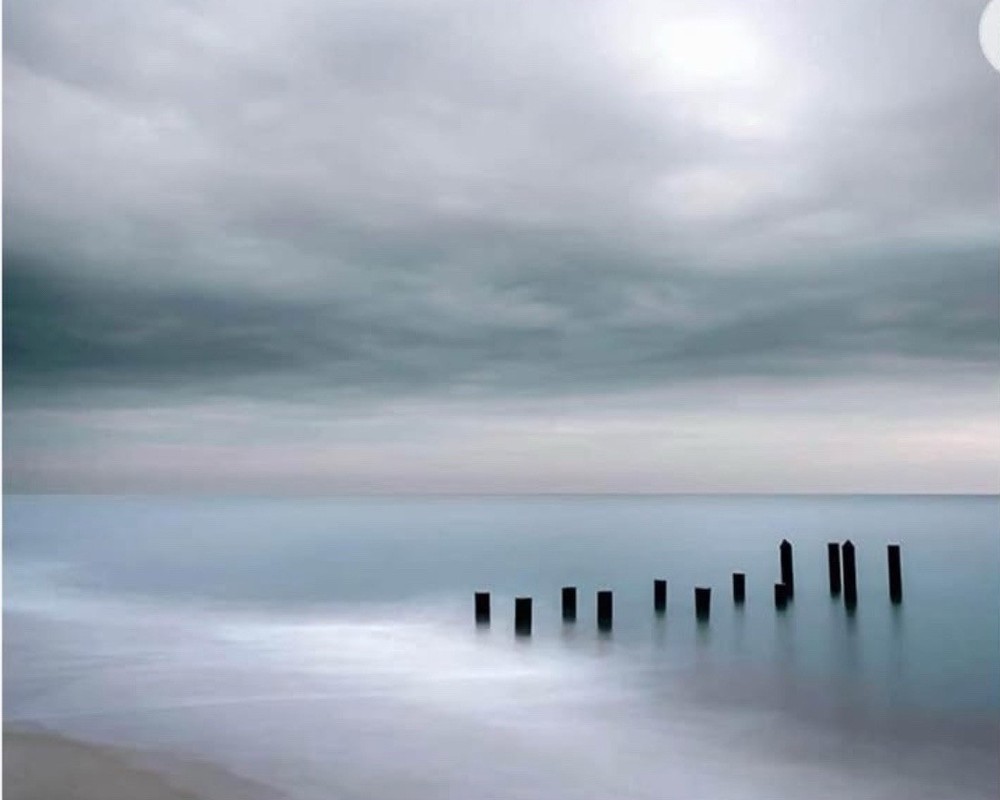 Haven Home WALL Decor Coastal Wrapped Canvas POSTS IN WATER 40″ by 30″ Gray
