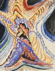 František Kupka : Radiant Abstract Energy in Red, Blue, and Gold : Modern Print