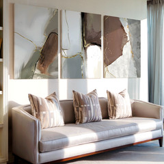 3 Pieces Contemporary Abstract Large Wall Art Set for Living Room Set Of 3