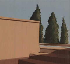 GRETCHEN DOW SIMPSON Florence, Italy SIGNED 20.25″ x 22.75″ Serigraph 1992 Conte