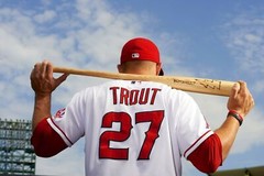 Angels Mike Trout Thunderbolt Poster (20×30) inches