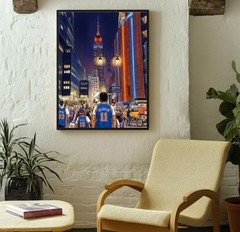 Handcrafted New York Basketball Playoffs Print, Jalen Brunson