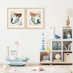 Christopher 2 Piece Framed Canvas Transfer Coastal Art Print 21 In. X 18 In.