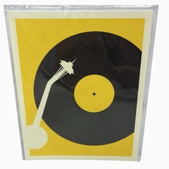 2 Art Prints 8×10 Retro Style Vinyl Record Seattle Space Needle 70’s Botanical