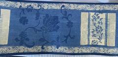 Vtg. Paparazzi Wall Border Blue Beige Heavyweight Textured Paper. Lot Of 4 Rolls