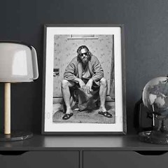 The Big Lebowski The Dude Bathroom Toilet Scene Premium Art Print