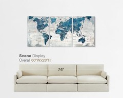 Wall Art Living Room Bedroom Wall Decor Blue Office Pictures Wall Decoration