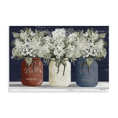 Stupell Industries Americana Floral Bouquets Rustic Flowers Country Pride, Desig