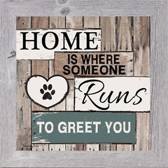 Home Is Where Someone Greets You – Dog Cat Pet Wall Art by Summer Snow