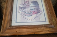Vintage Farm & Garden Print – Rustic Farmhouse Decor Framed Kitchen Farm 13×15