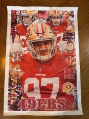 Nick Bosa #97 San Francisco 49ers 12 X 18 Inches Canvas Poster (No Frame)