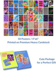 Jack Meets Kate Indie Room Wall Decor Collage Kit – 50 Cards 4″x6″ Teens, TikTok