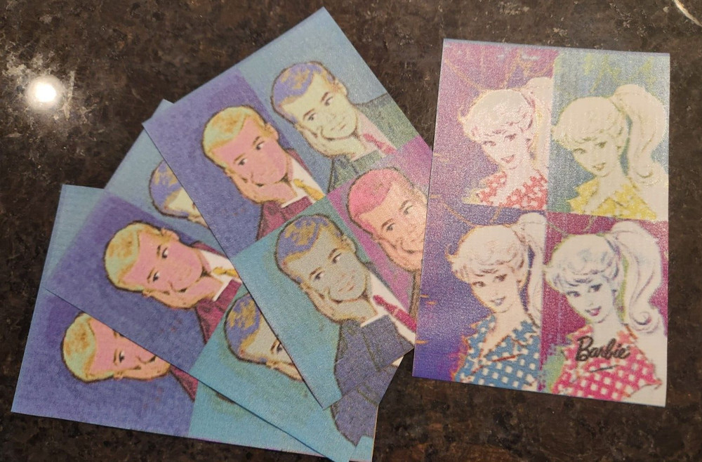 4 – Barbie and Ken Pop Art Canvases Art 4″ X 6″