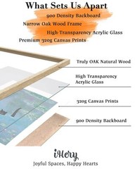 iHery Natural OAK Wood Framed Wall Art, 12x16in Claude Monet Waterlily Funny …