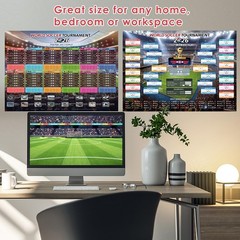 Large World Cup Tournament Schedule Poster, A2 Size23.3″ x 16.5″, 2 Pcs Socce…
