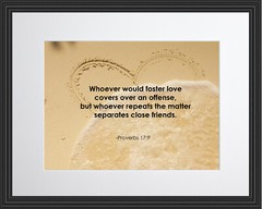 Proverbs 17:9 Whoever Would Poster Print Picture or Framed Wall Art