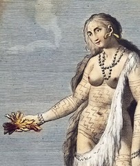 1791 Timucuan Warrior Women Florida Queen Tribal Goddess 2 Wall Prints Tattooed