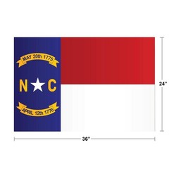 North Carolina State Flag Cool Wall Decor Art Print Poster 24×36