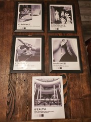 Five Black and white 8 X 10 fashion prints «97 Decor Boujee Room Decor» motivate