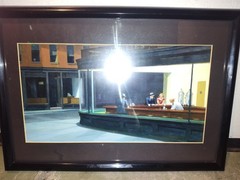 Edward Hopper Nighthawks Framed Canvas Art Museum Style Licensed Production