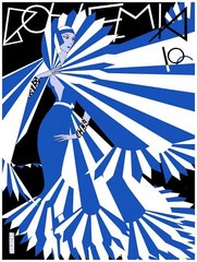 6275.Bohemia blue & white fashion dress Poster.House Wall Art Decorative.