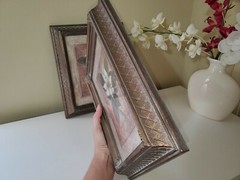 Set of 2 Exclusive Wall Art Framed with Glass Blooming Magnolia Bud 10,5″x12,5″
