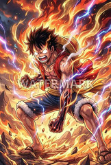 One Piece luffy Poster print 13″x19″ glossy photo paper inches home decor