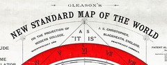 Flat Earth Map 1892 Alexander Gleason 16″x23″ New Standard Map of the World 1892