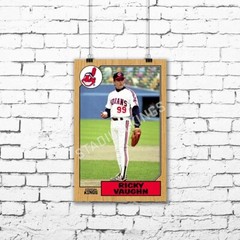 Ricky Vaughn Wild Thing Major League Movie 1987 Baseball Card Poster – 11×17 in.