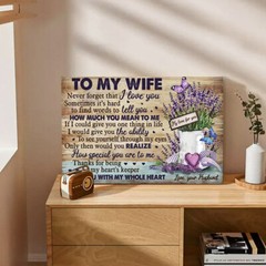 1 PC Frameless Lavender Canvas Print – Artistic Romantic Couple Wall Decoration
