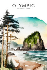Olympic National Park Poster Premium Photo Print Wall Art 4 Sizes #3