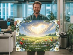 Bible Verse Canvas Jeremiah 29 11 Floral Christian Wall Art Faith Decor