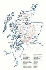 12×17 in. Scottish Clan Map showing the Clans of Scotland Highland Poster Print