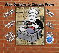 Alec Monopoly Bon appetit Art Print | Mounted Canvas | Framed Canvas |Acrylic