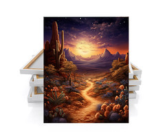 16×20 Desert Twilight Canvas Print Wall Art