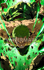One Piece zoro Poster print 8.5″x14″ glossy photo paper inches home decor