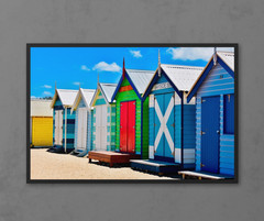 Brighton Bathing Boxes Premium Giclee Print 11″ x 17″ Australia Beach Wall Art