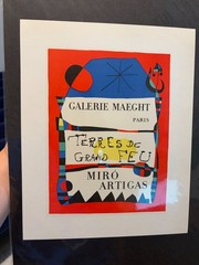 JOAN MIRO Terres de Grand Feu 12.5″ x 9.25″ Lithograph 1959 Surrealism Multicolo