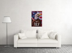 4th of July Eagle Tribute – 250 Years USA Firework Graphic – POSTER 20″x30″